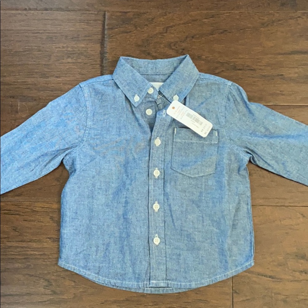 Gymboree NWT baby chambray shirt- 12-18 months